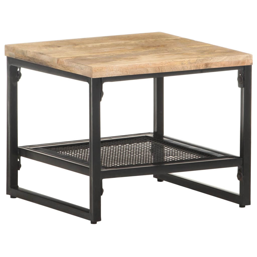 Bijzettafel 40x40x35 cm massief mangohout is nu te koop bij PeponiXL, paradijselijk wonen!