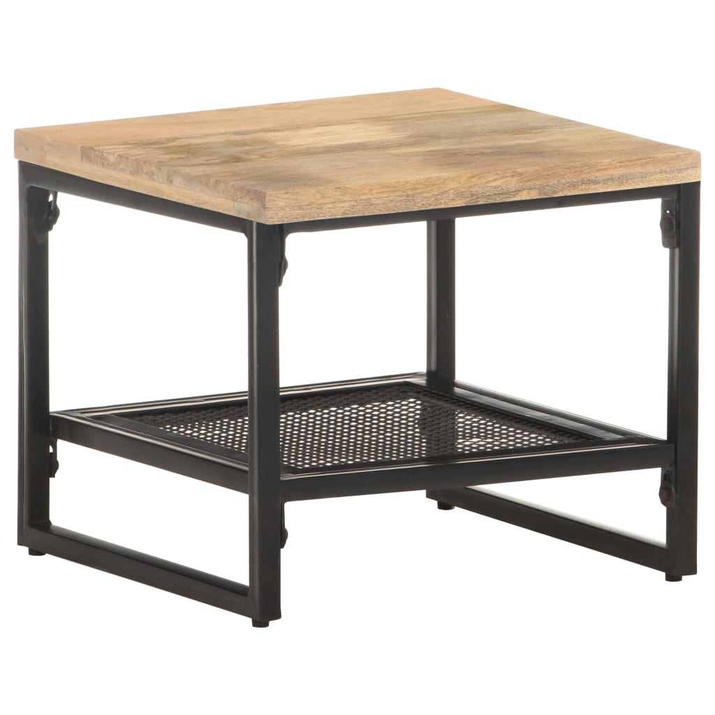Bijzettafel 40x40x35 cm massief mangohout is nu te koop bij PeponiXL, paradijselijk wonen!