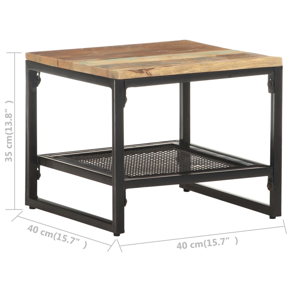 Bijzettafel 40x40x35 cm massief gerecycled hout is nu te koop bij PeponiXL, paradijselijk wonen!