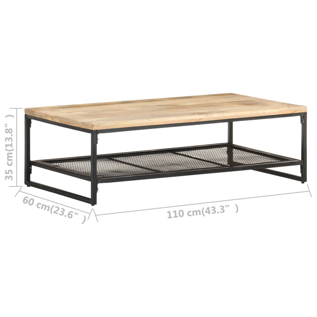 Salontafel 110x60x35 cm massief mangohout is nu te koop bij PeponiXL, paradijselijk wonen!