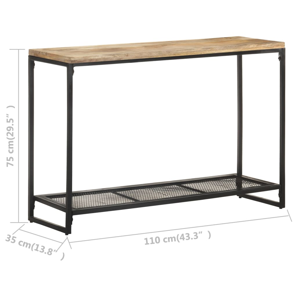 Wandtafel 110x35x75 cm massief mangohout is nu te koop bij PeponiXL, paradijselijk wonen!