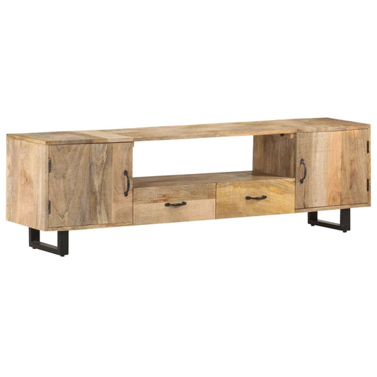 Tv-meubel 160x30x45 cm massief mangohout is nu te koop bij PeponiXL, paradijselijk wonen!