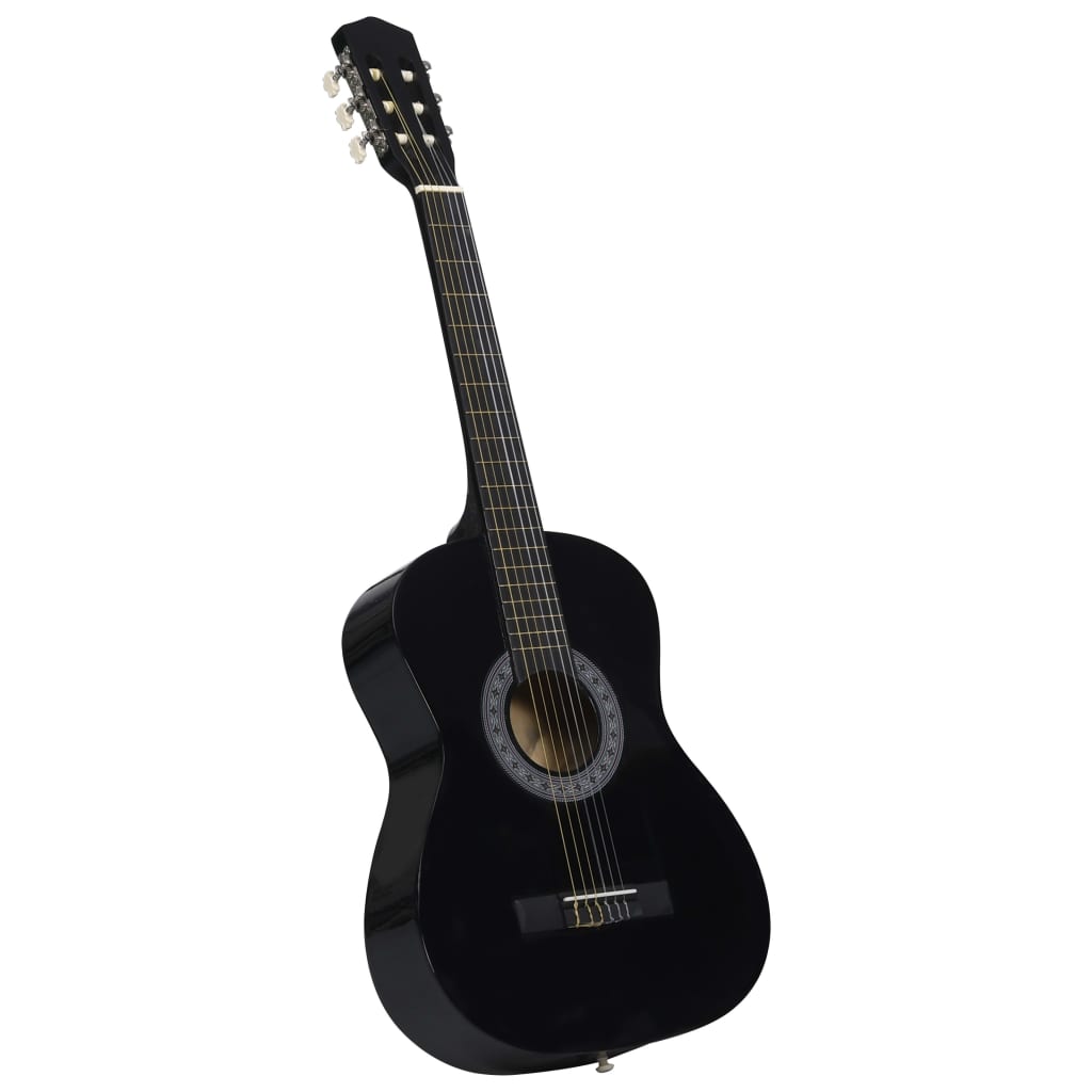 Gitaar klassiek beginner met tas 3/4 36" zwart is nu te koop bij PeponiXL, paradijselijk wonen!