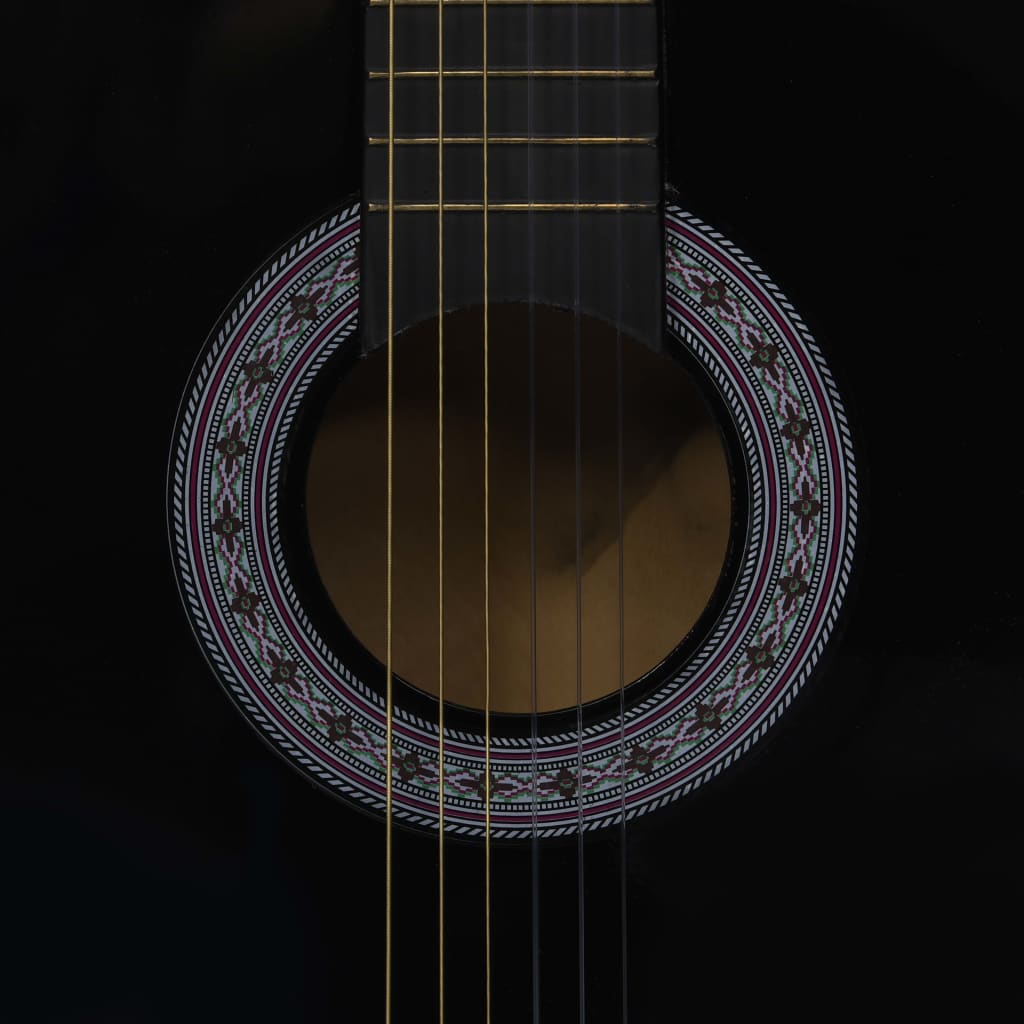 Gitaar klassiek beginner met tas 3/4 36" zwart is nu te koop bij PeponiXL, paradijselijk wonen!