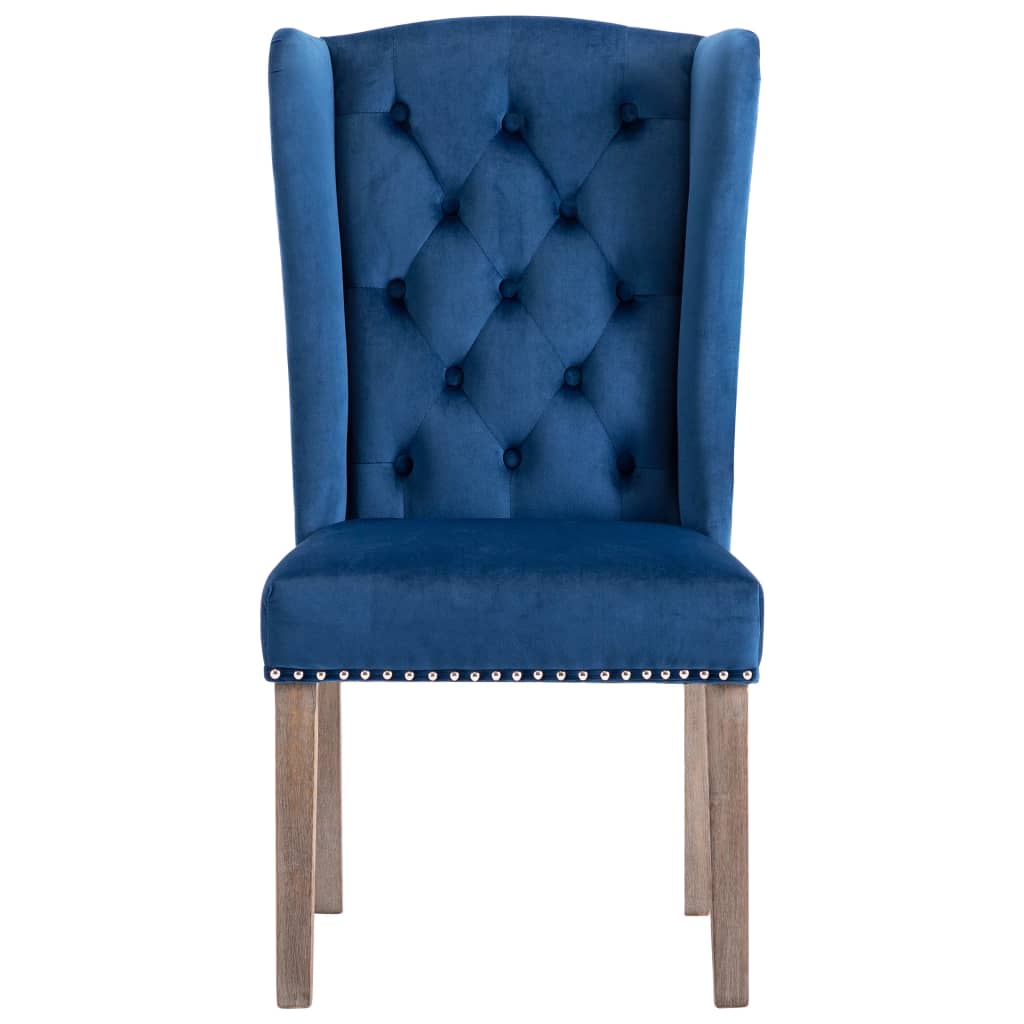 Eetkamerstoelen 2 st fluweel blauw is nu te koop bij PeponiXL, paradijselijk wonen!