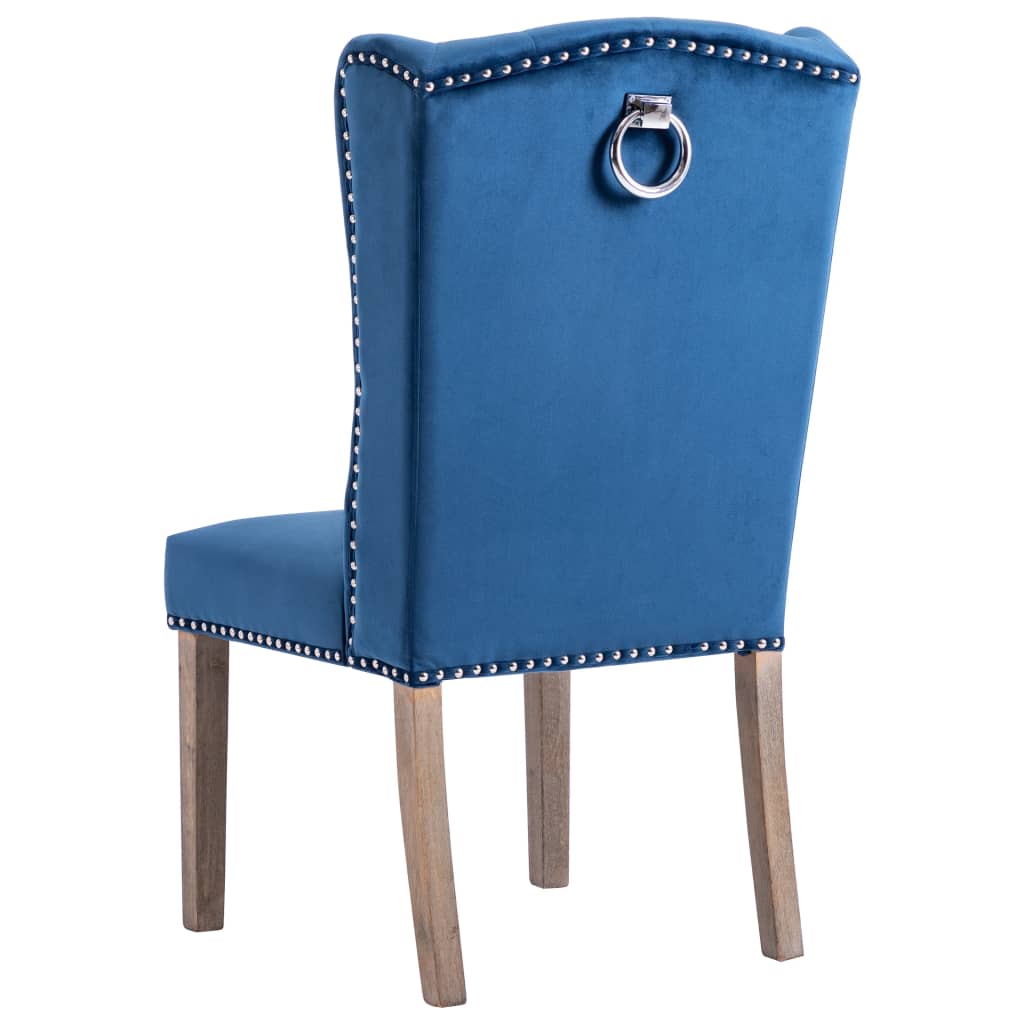 Eetkamerstoelen 2 st fluweel blauw is nu te koop bij PeponiXL, paradijselijk wonen!