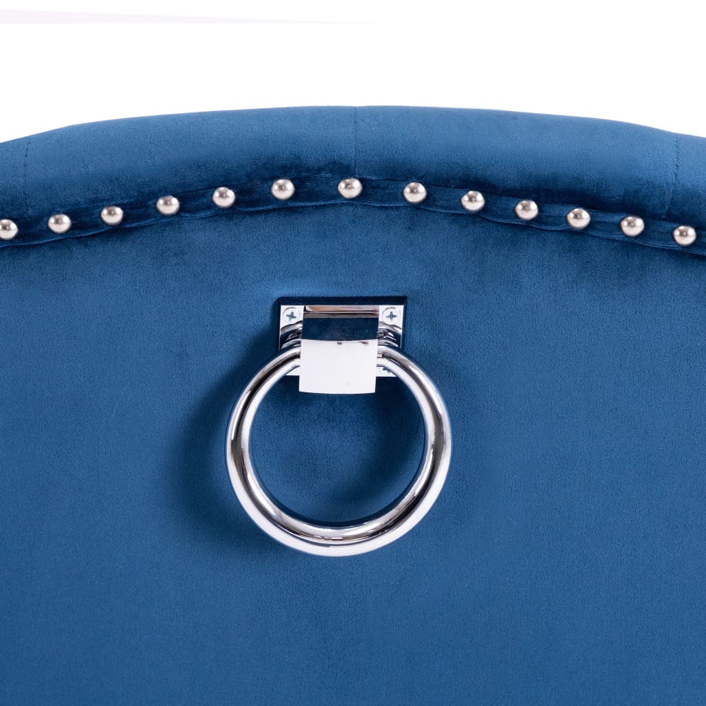 Eetkamerstoelen 2 st fluweel blauw is nu te koop bij PeponiXL, paradijselijk wonen!