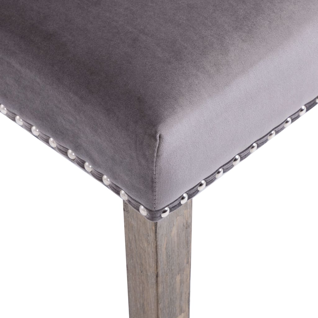 Eetkamerstoelen 2 st fluweel grijs is nu te koop bij PeponiXL, paradijselijk wonen!