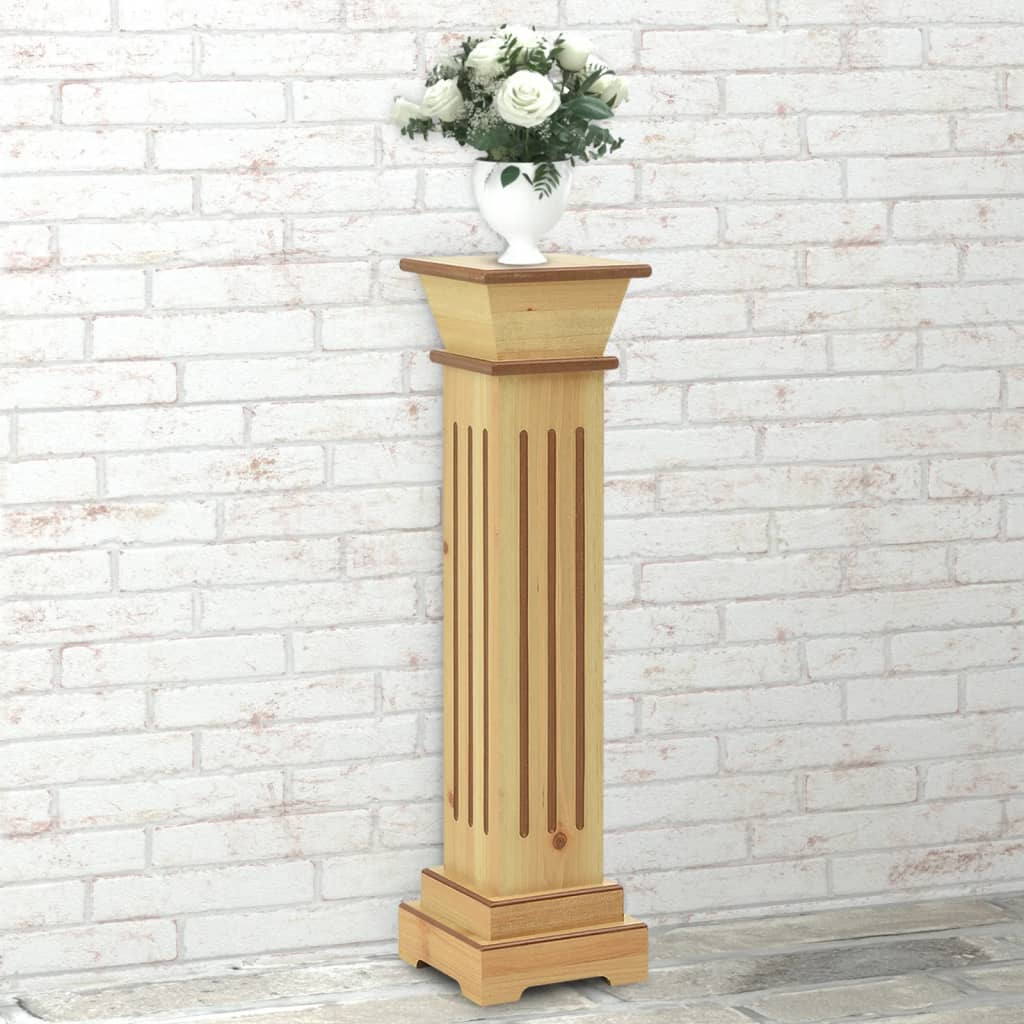 Plantenstandaard klassieke zuil vierkant 17x17x66 cm MDF hout is nu te koop bij PeponiXL, paradijselijk wonen!