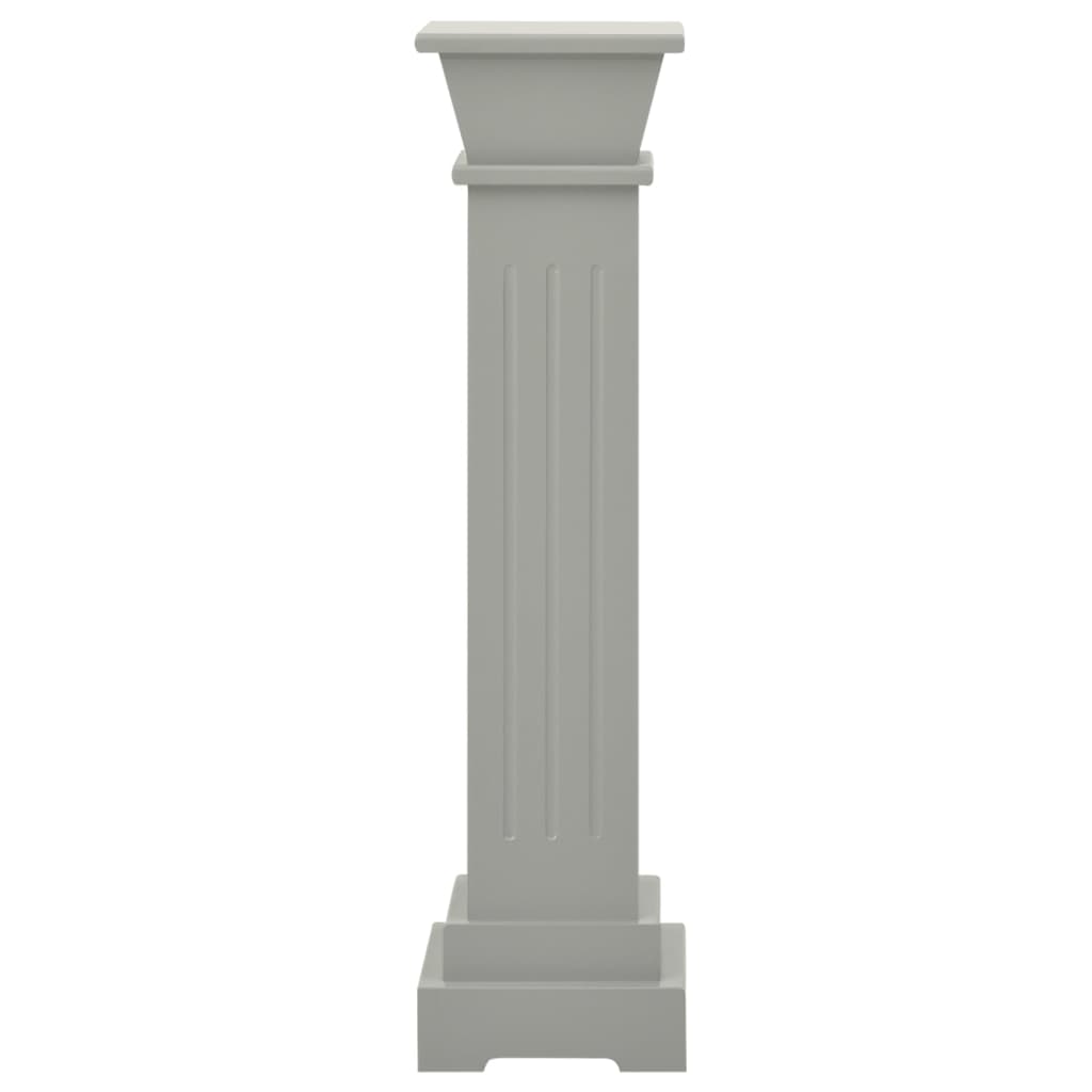 Plantenstandaard klassieke zuil vierkant 17x17x66 cm MDF grijs is nu te koop bij PeponiXL, paradijselijk wonen!