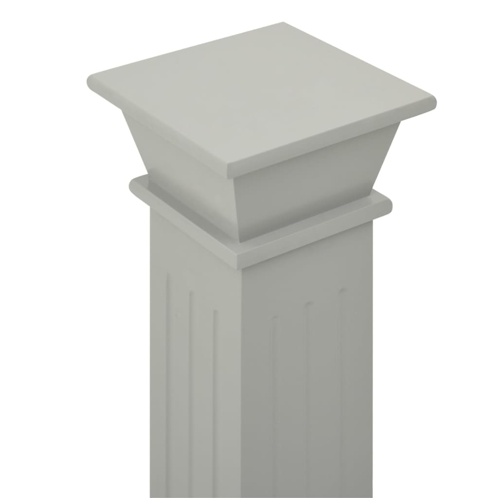 Plantenstandaard klassieke zuil vierkant 17x17x66 cm MDF grijs is nu te koop bij PeponiXL, paradijselijk wonen!