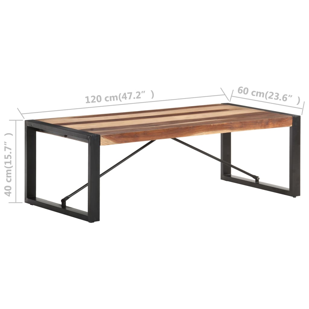 Salontafel 120x60x40 cm massief hout is nu te koop bij PeponiXL, paradijselijk wonen!