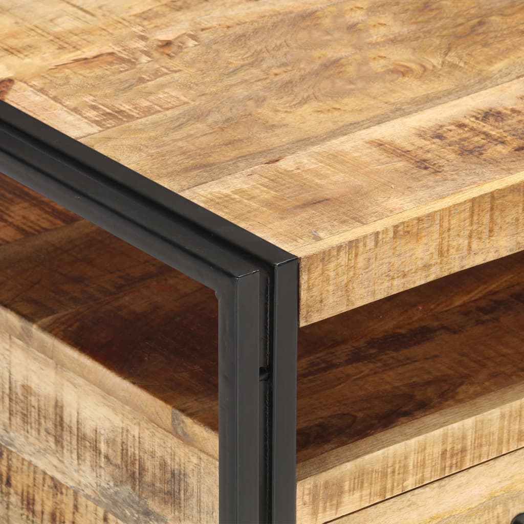 Salontafel 100x55x45 cm ruw mangohout is nu te koop bij PeponiXL, paradijselijk wonen!