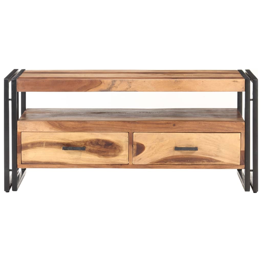 Salontafel 100x55x45 cm massief acaciahout is nu te koop bij PeponiXL, paradijselijk wonen!
