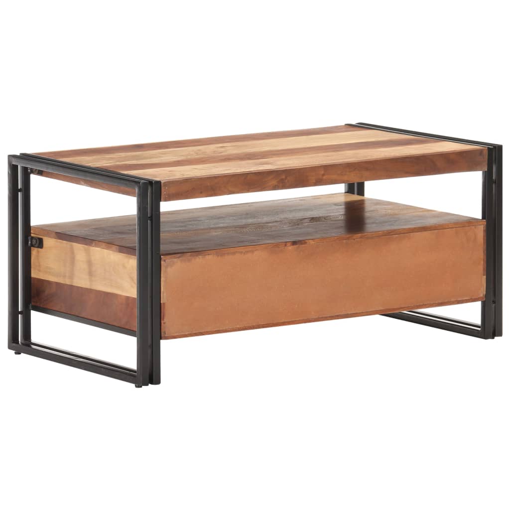 Salontafel 100x55x45 cm massief acaciahout is nu te koop bij PeponiXL, paradijselijk wonen!