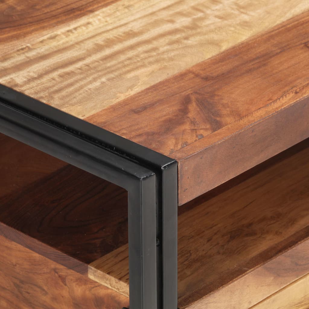 Salontafel 100x55x45 cm massief acaciahout is nu te koop bij PeponiXL, paradijselijk wonen!
