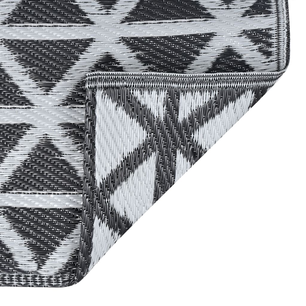 Buitenkleed ARAKIL 160x230 cm PP zwart is nu te koop bij PeponiXL, paradijselijk wonen!