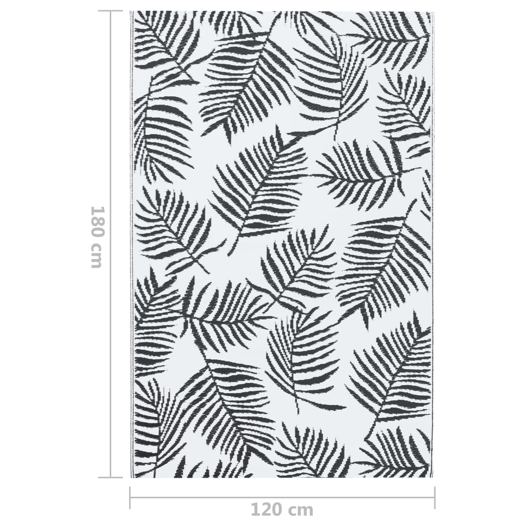 Buitenkleed ARAKIL 120x180 cm PP wit en zwart is nu te koop bij PeponiXL, paradijselijk wonen!