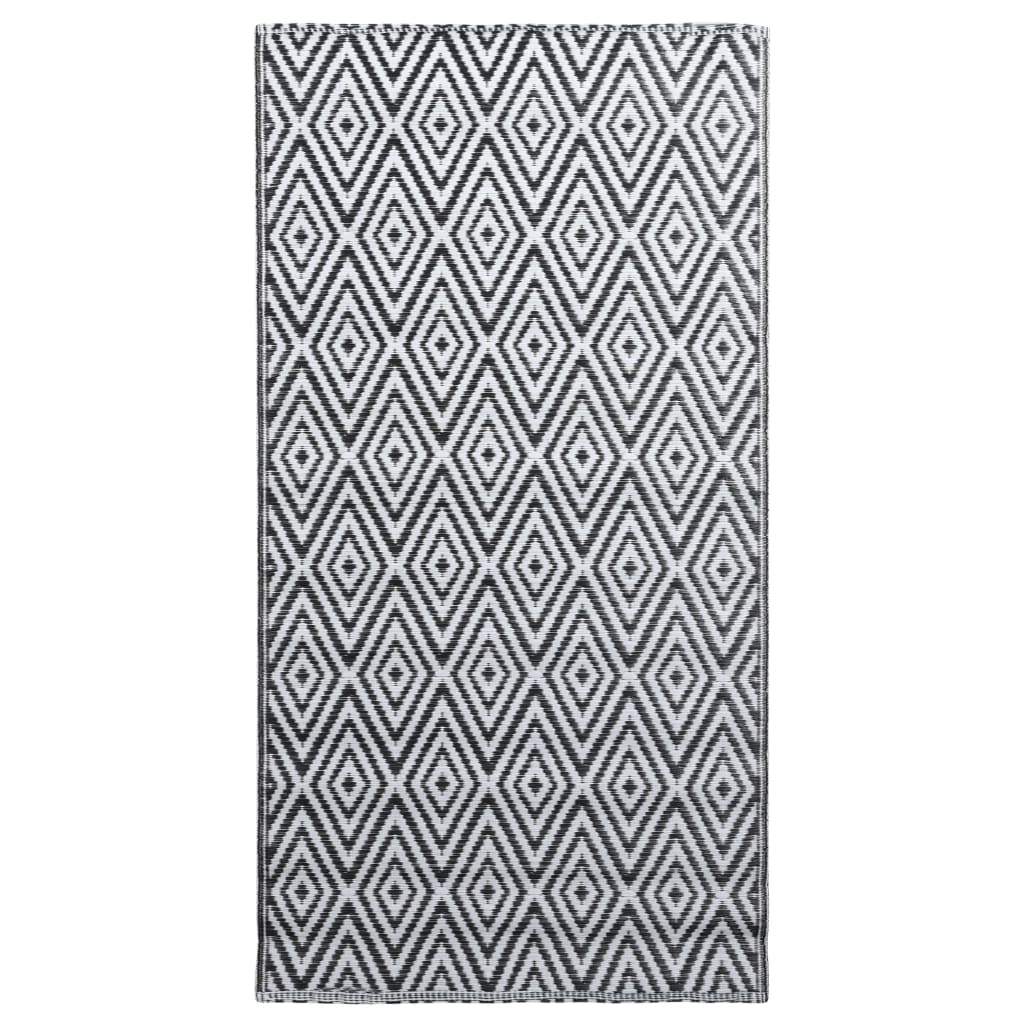 Buitenkleed ARAKIL 120x180 cm PP wit en zwart is nu te koop bij PeponiXL, paradijselijk wonen!