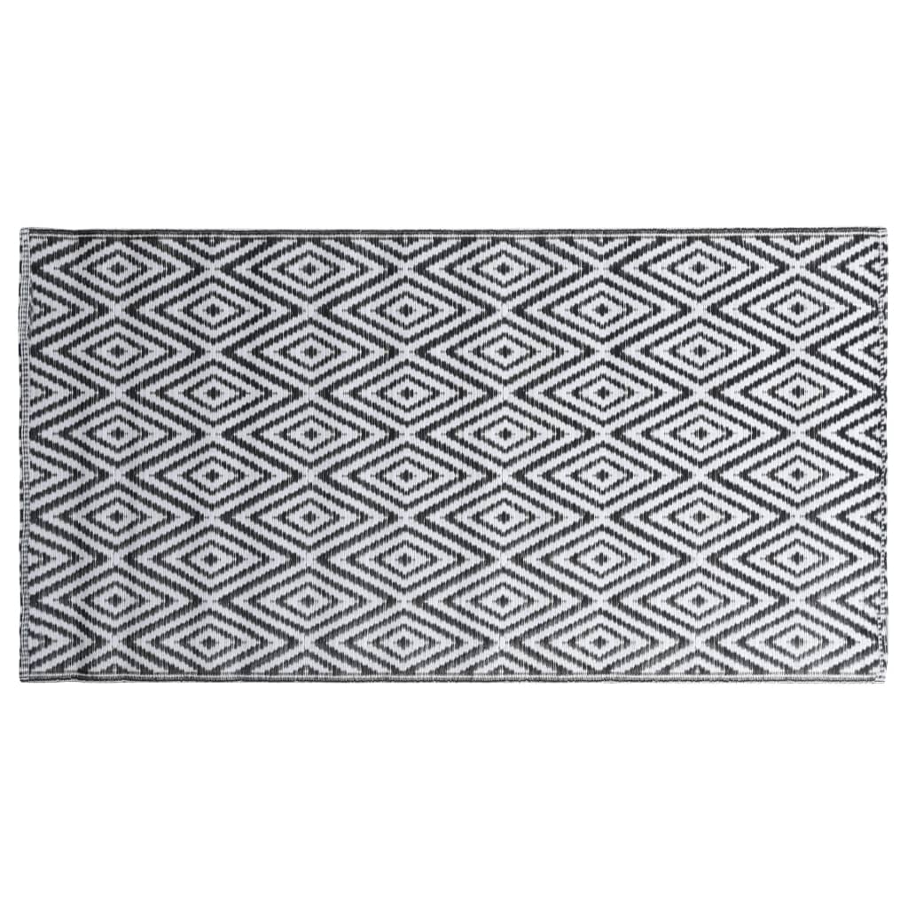 Buitenkleed ARAKIL 120x180 cm PP wit en zwart is nu te koop bij PeponiXL, paradijselijk wonen!