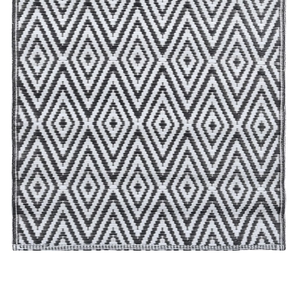 Buitenkleed ARAKIL 120x180 cm PP wit en zwart is nu te koop bij PeponiXL, paradijselijk wonen!
