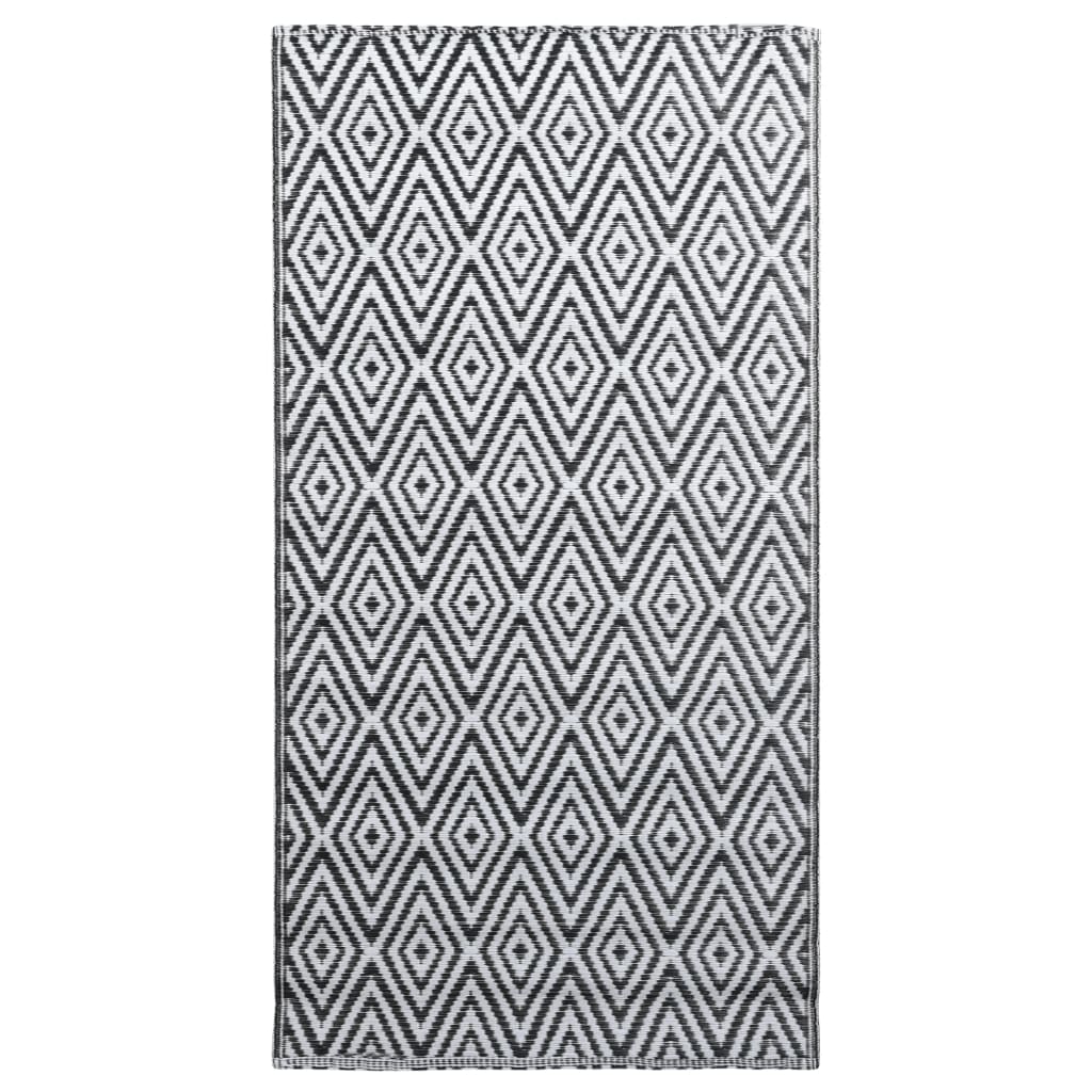 Buitenkleed ARAKIL 160x230 cm PP wit en zwart is nu te koop bij PeponiXL, paradijselijk wonen!