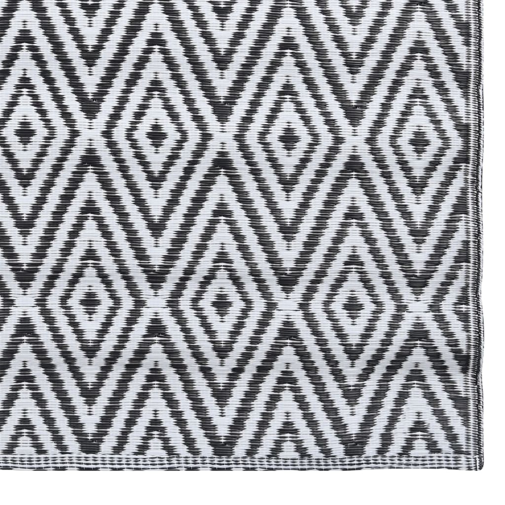 Buitenkleed ARAKIL 160x230 cm PP wit en zwart is nu te koop bij PeponiXL, paradijselijk wonen!