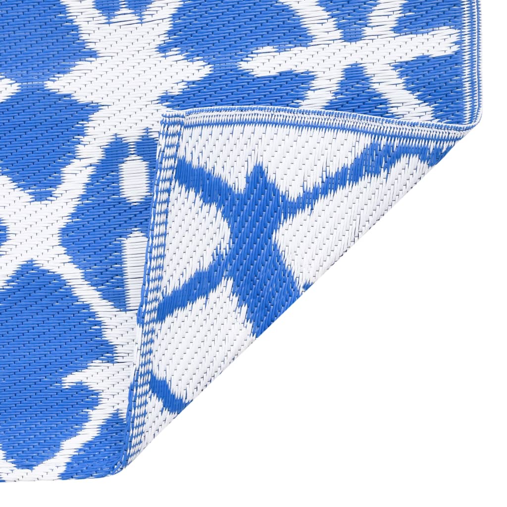 Buitenkleed ARAKIL 190x290 cm PP blauw en wit is nu te koop bij PeponiXL, paradijselijk wonen!