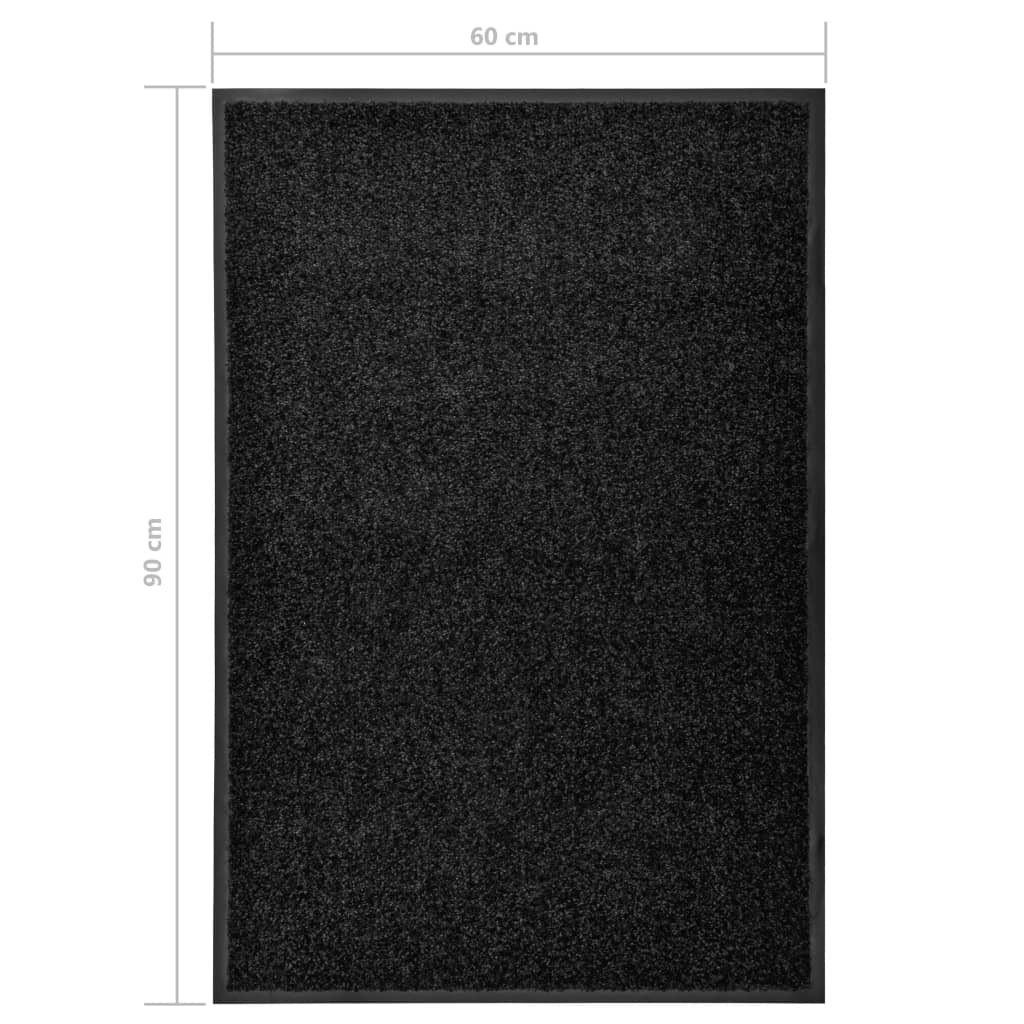 Deurmat wasbaar 60x90 cm zwart is nu te koop bij PeponiXL, paradijselijk wonen!