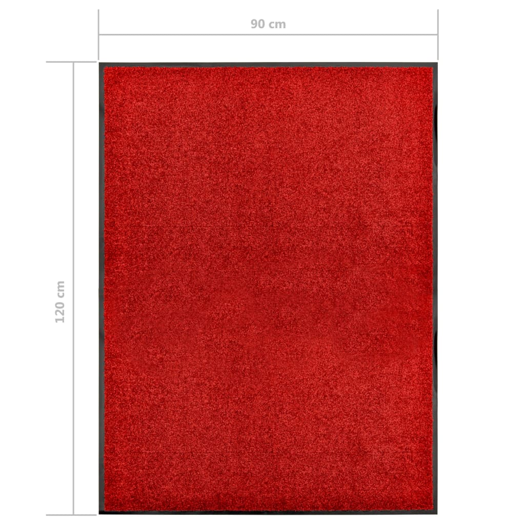 Deurmat wasbaar 90x120 cm rood is nu te koop bij PeponiXL, paradijselijk wonen!
