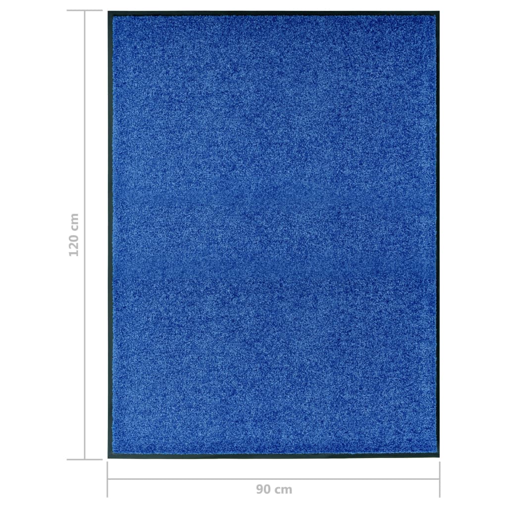 Deurmat wasbaar 90x120 cm blauw is nu te koop bij PeponiXL, paradijselijk wonen!
