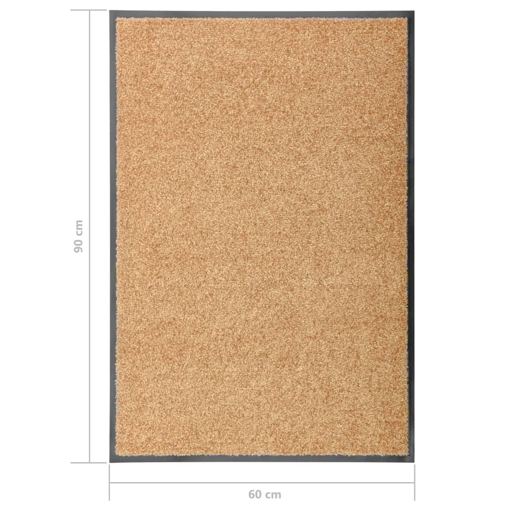 Deurmat wasbaar 60x90 cm crème is nu te koop bij PeponiXL, paradijselijk wonen!