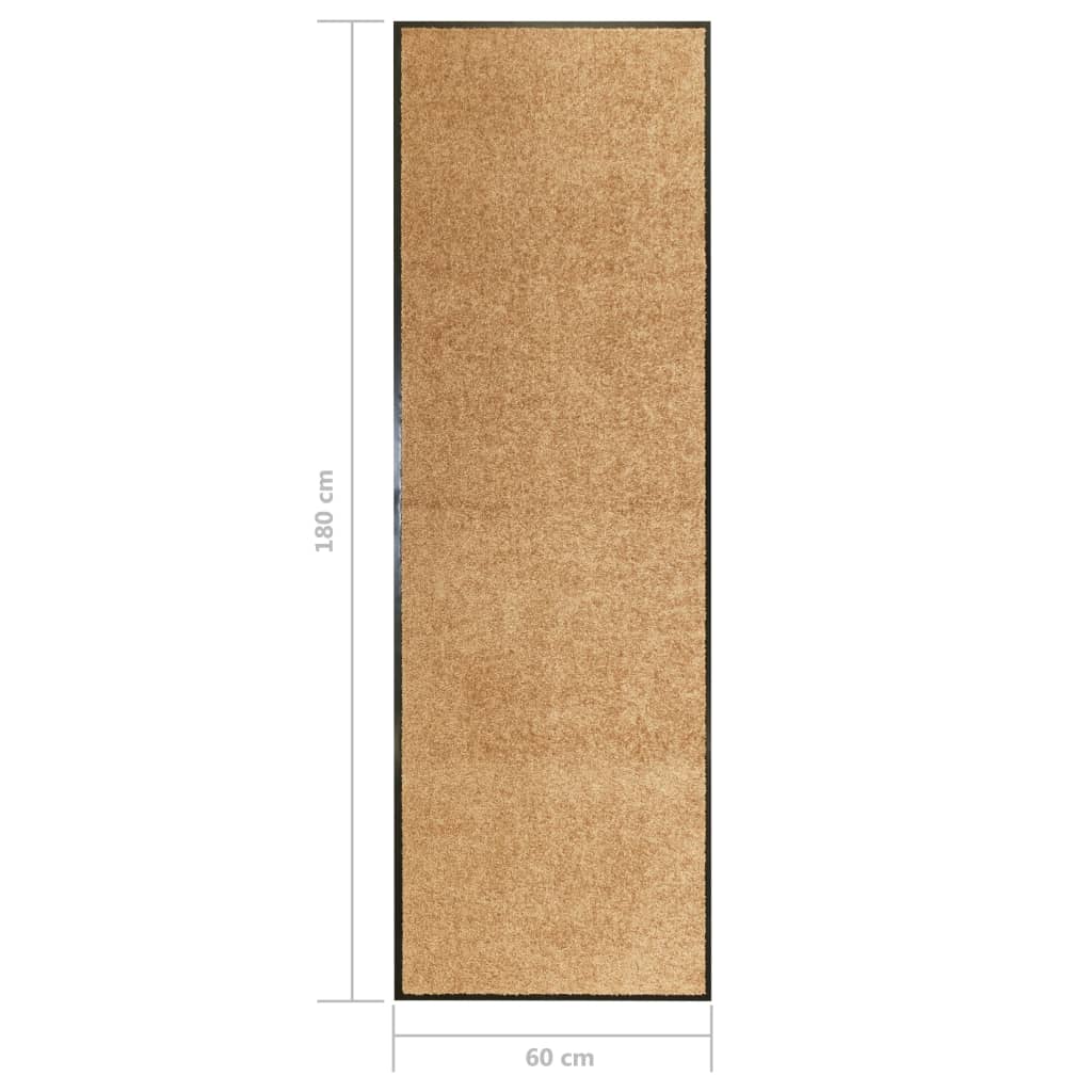 Deurmat wasbaar 60x180 cm crème is nu te koop bij PeponiXL, paradijselijk wonen!