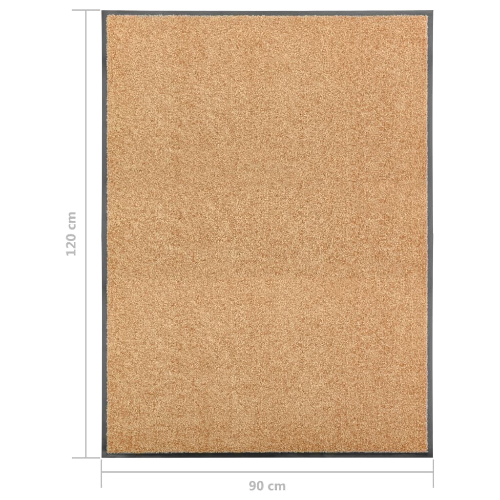 Deurmat wasbaar 90x120 cm crème is nu te koop bij PeponiXL, paradijselijk wonen!