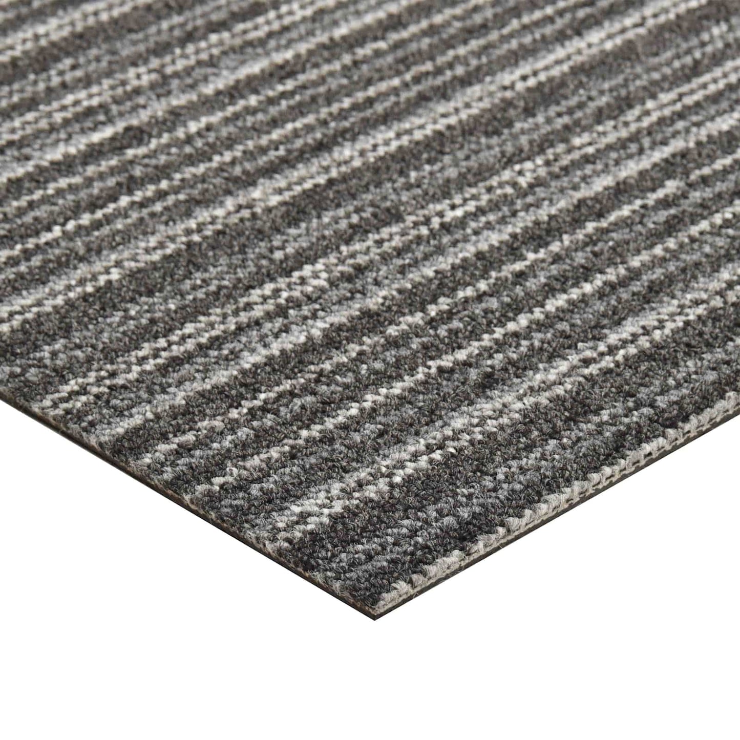 Tapijt 20 pcs Gestreept Antraciet 50 x 50 cm 100% Polypropyleen is nu te koop bij PeponiXL, paradijselijk wonen!