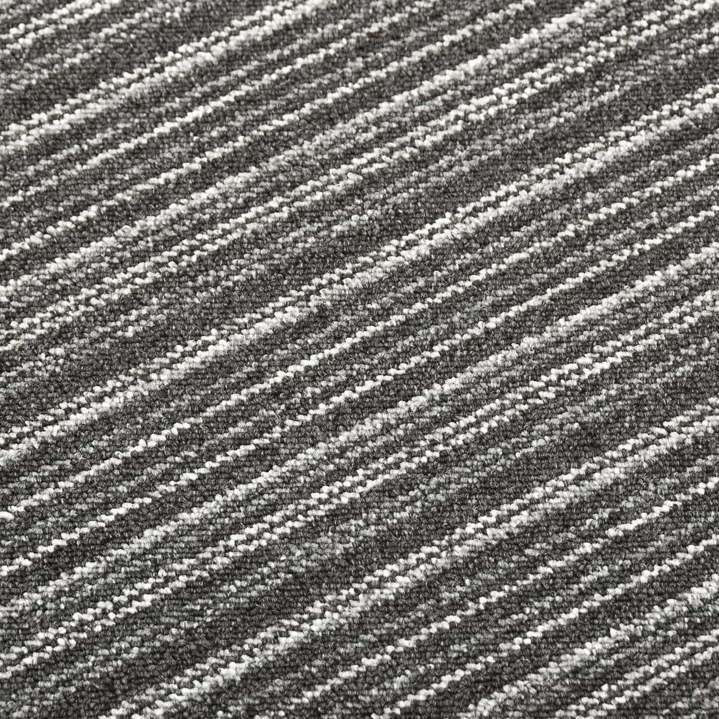 Tapijt 20 pcs Gestreept Antraciet 50 x 50 cm 100% Polypropyleen is nu te koop bij PeponiXL, paradijselijk wonen!