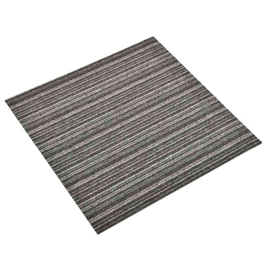 Tapijt 20 pcs Gestreept Antraciet 50 x 50 cm 100% Polypropyleen is nu te koop bij PeponiXL, paradijselijk wonen!
