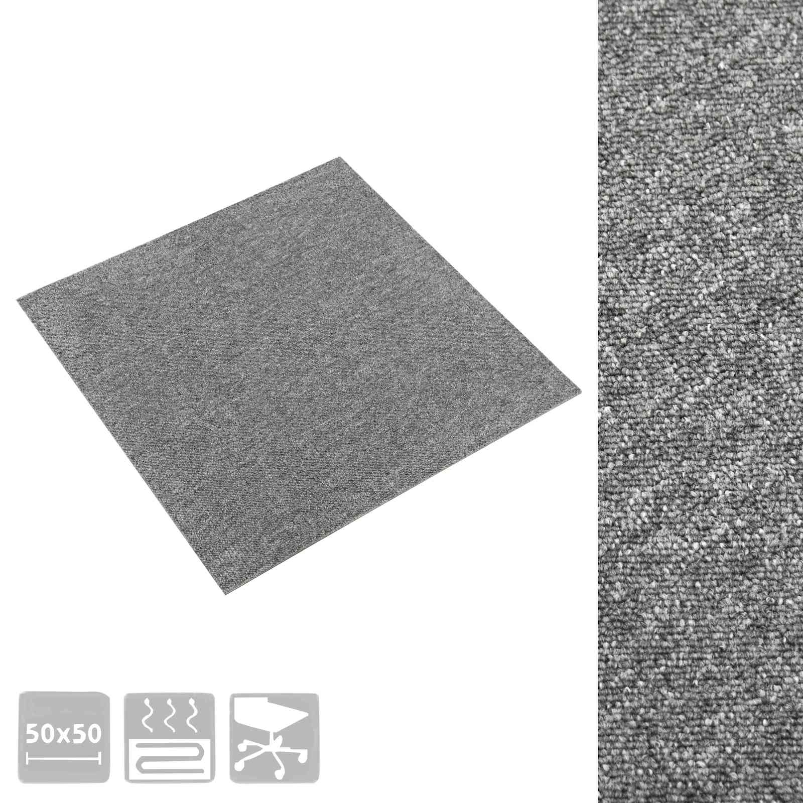 Tapijt 20 pcs Grijs 50 x 50 cm 100% Polypropyleen is nu te koop bij PeponiXL, paradijselijk wonen!