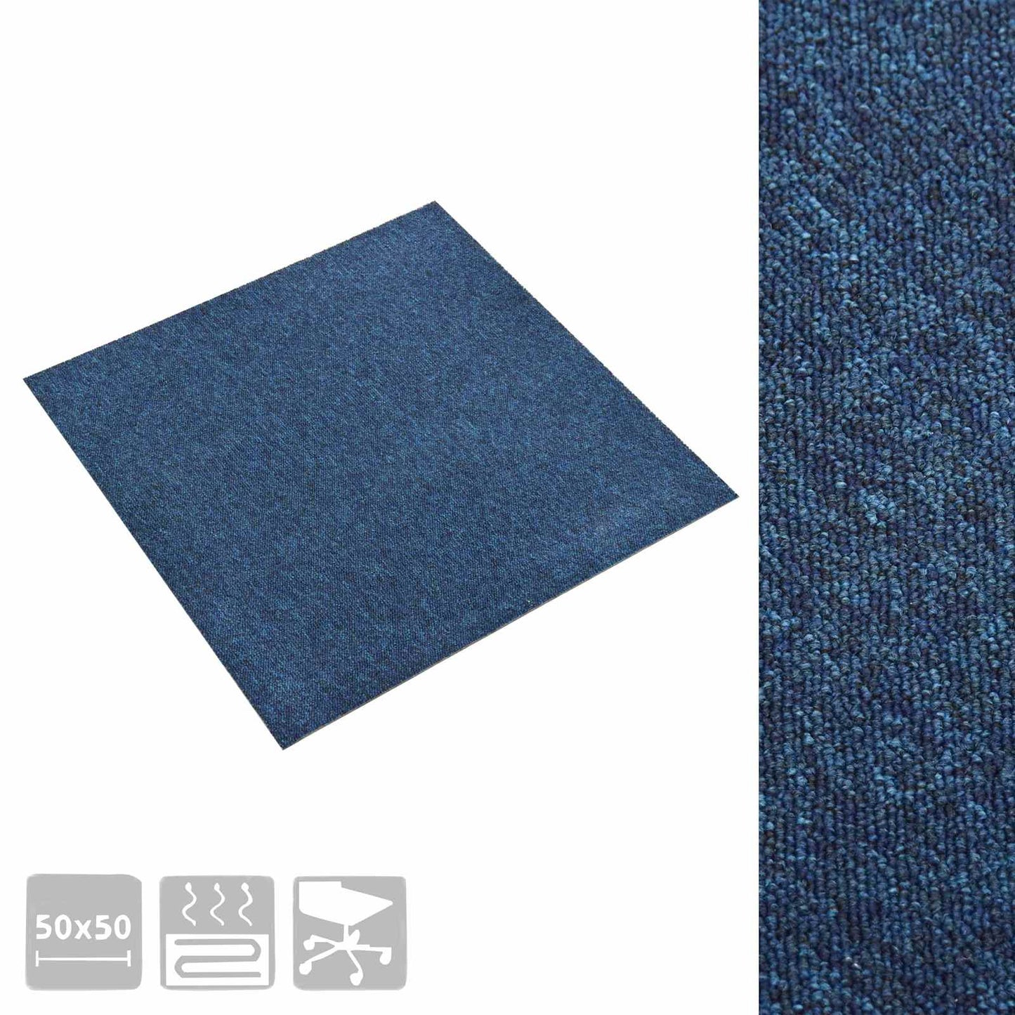 Tapijt 20 pcs Donkerblauw 50 x 50 cm 100% Polypropyleen is nu te koop bij PeponiXL, paradijselijk wonen!