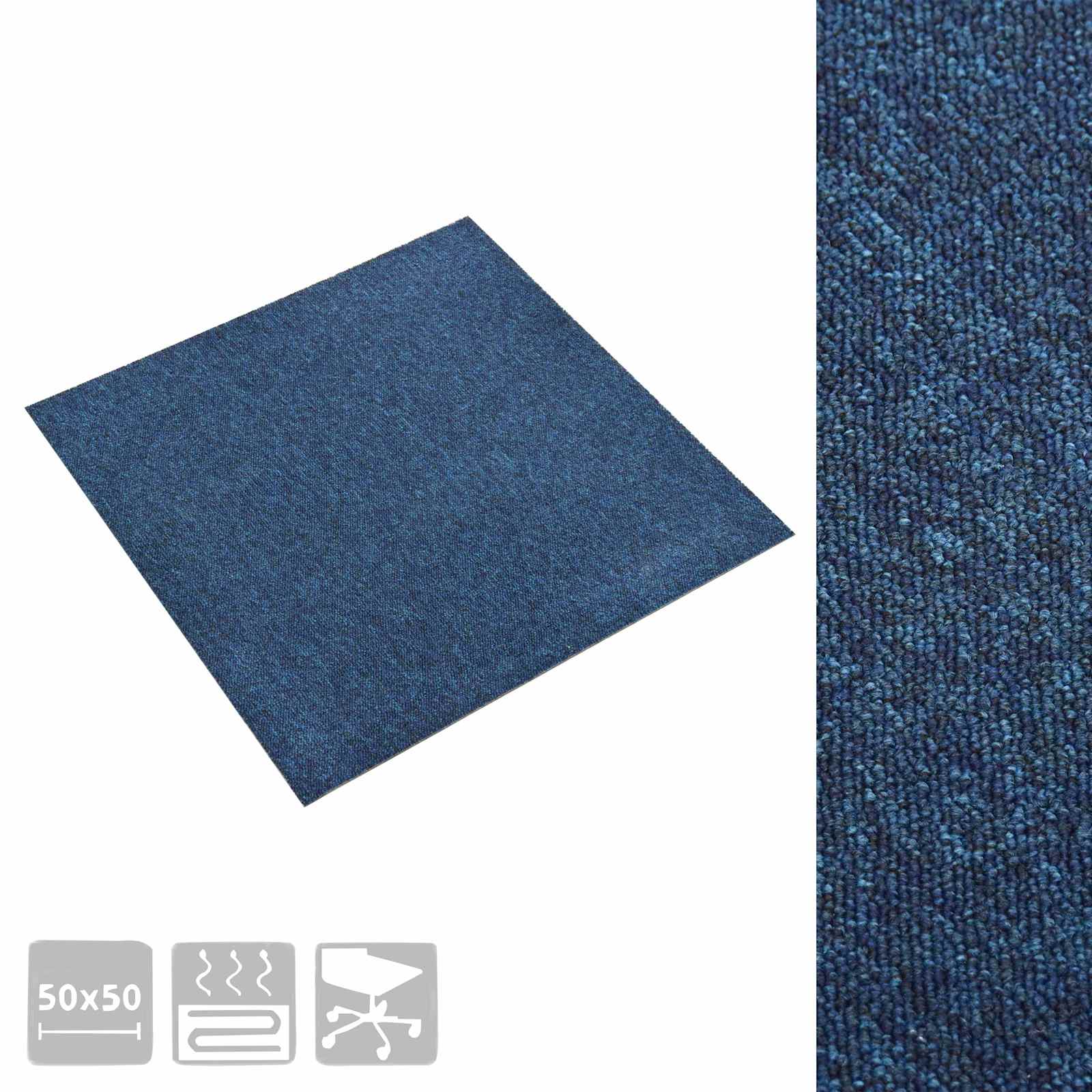 Tapijt 20 pcs Donkerblauw 50 x 50 cm 100% Polypropyleen is nu te koop bij PeponiXL, paradijselijk wonen!