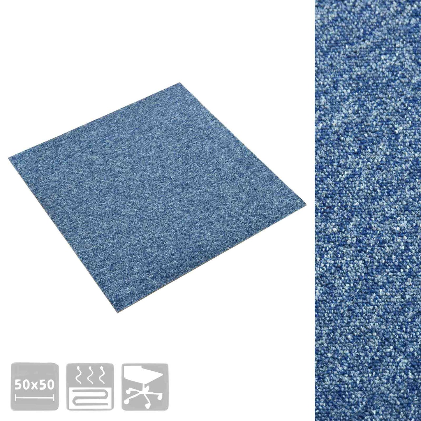 Tapijt 20 pcs Blauw 50 x 50 cm 100% Polypropyleen is nu te koop bij PeponiXL, paradijselijk wonen!