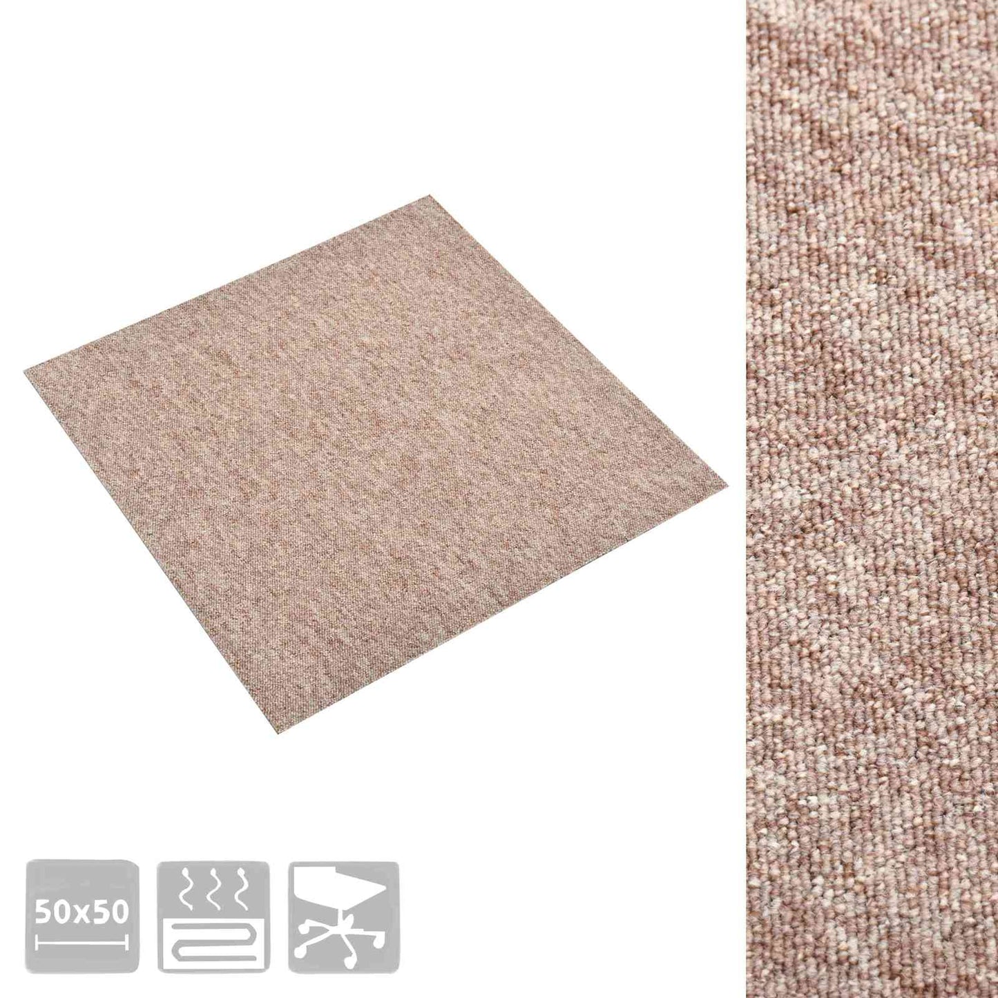 Tapijt 20 pcs Beige 50 x 50 cm 100% Polypropyleen is nu te koop bij PeponiXL, paradijselijk wonen!