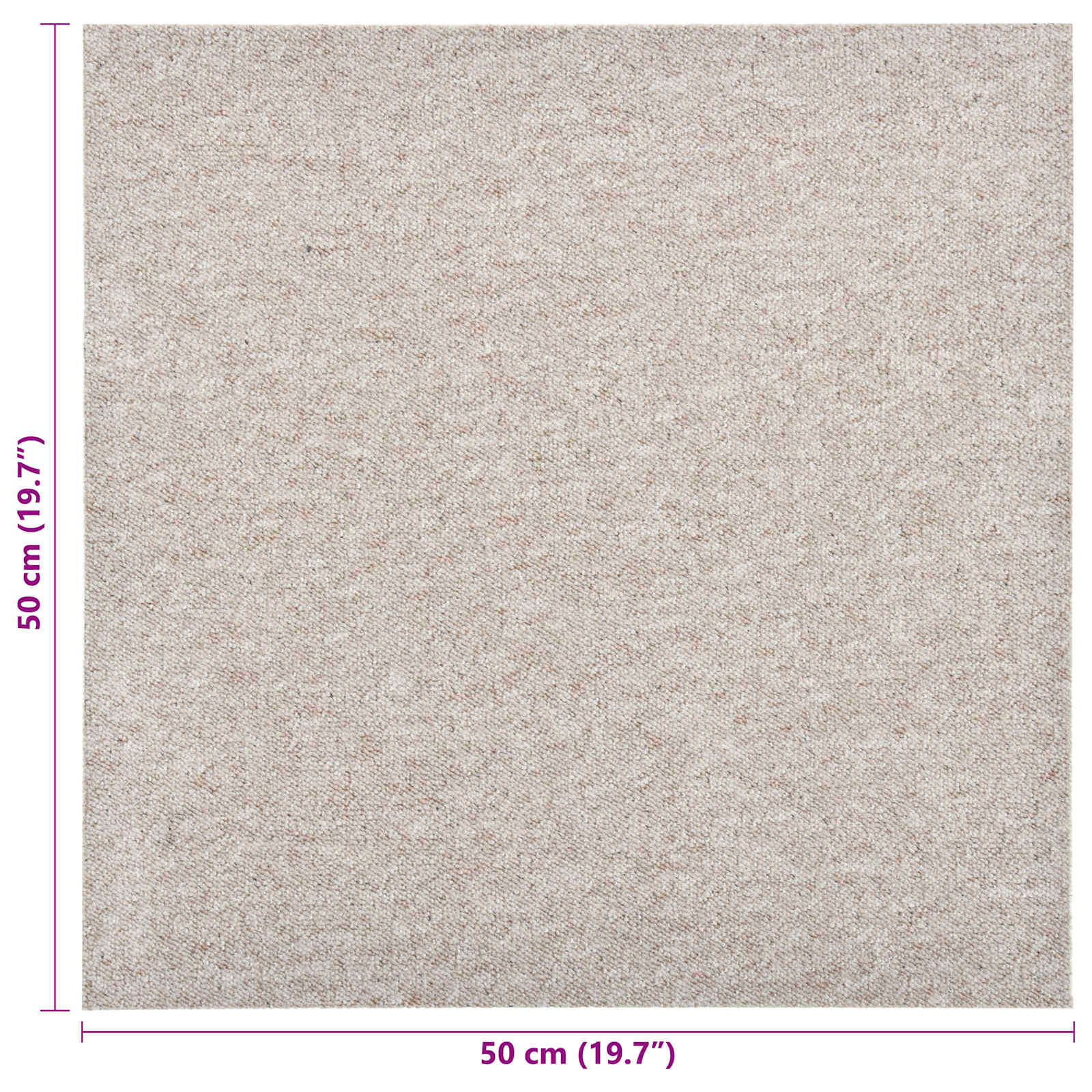 Tapijt 20 pcs Licht Beige 50 x 50 cm 100% Polypropyleen is nu te koop bij PeponiXL, paradijselijk wonen!