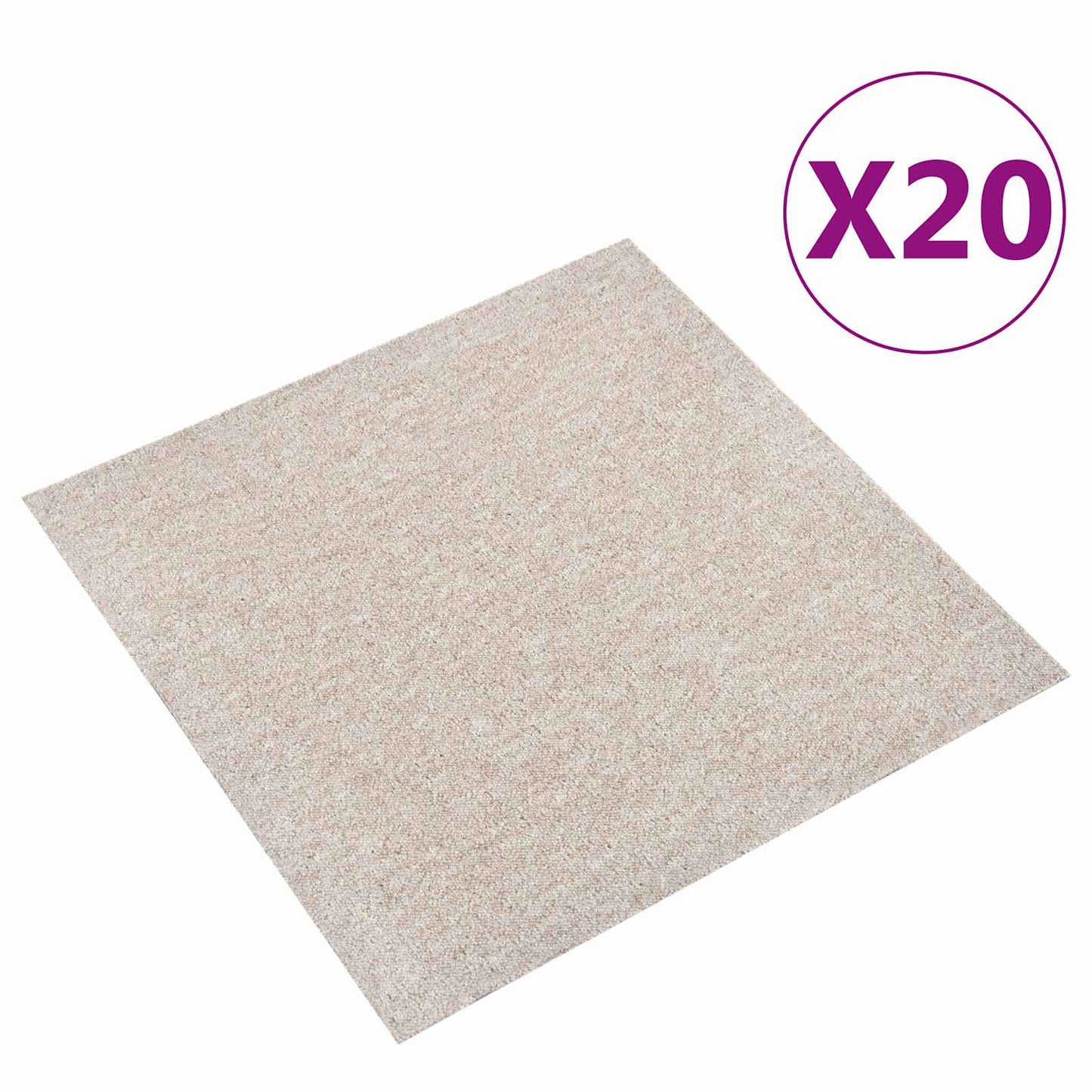 Tapijt 20 pcs Licht Beige 50 x 50 cm 100% Polypropyleen is nu te koop bij PeponiXL, paradijselijk wonen!
