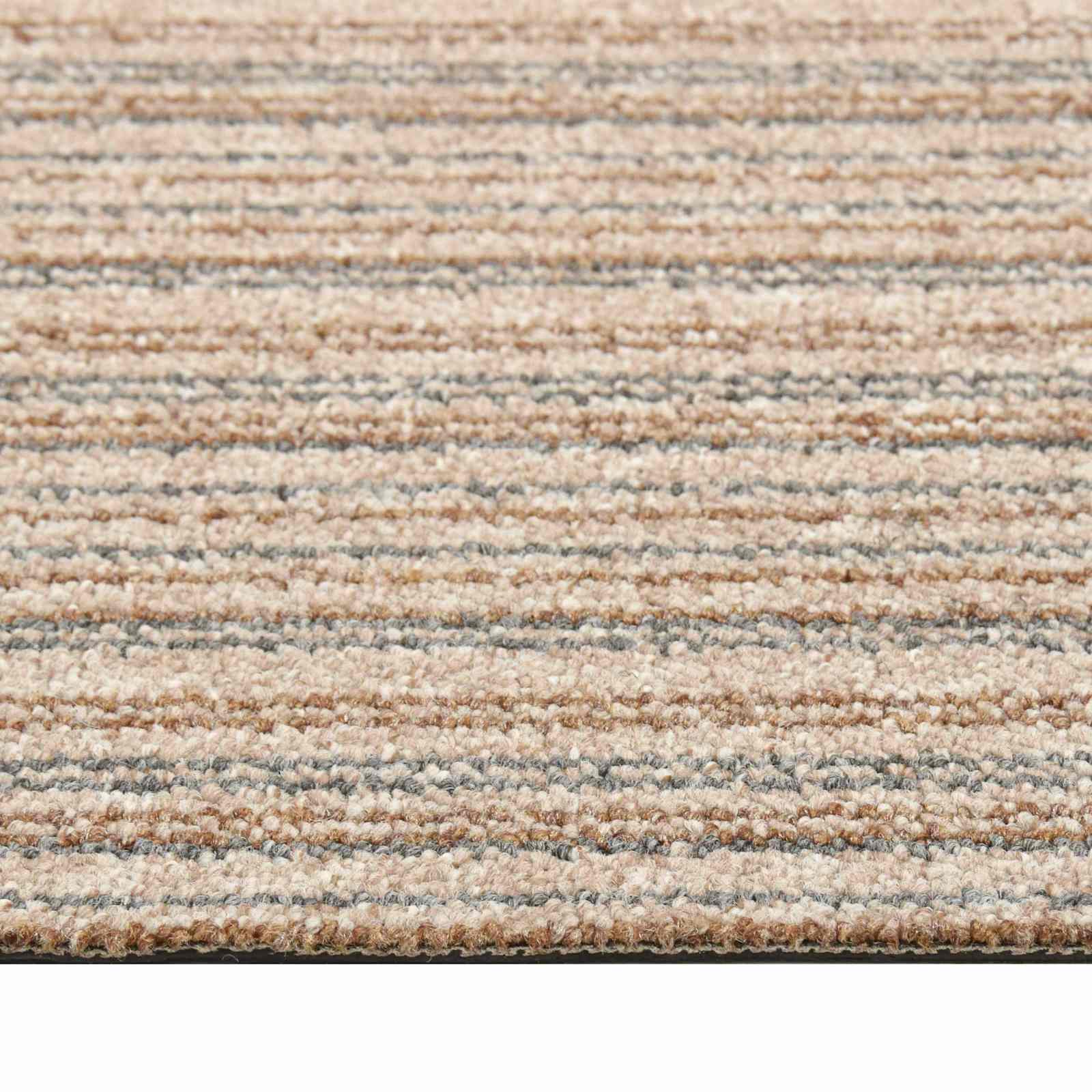 Tapijt 20 pcs Gestreept Beige 50 x 50 cm 100% Polypropyleen is nu te koop bij PeponiXL, paradijselijk wonen!