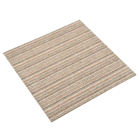 Tapijt 20 pcs Gestreept Beige 50 x 50 cm 100% Polypropyleen is nu te koop bij PeponiXL, paradijselijk wonen!