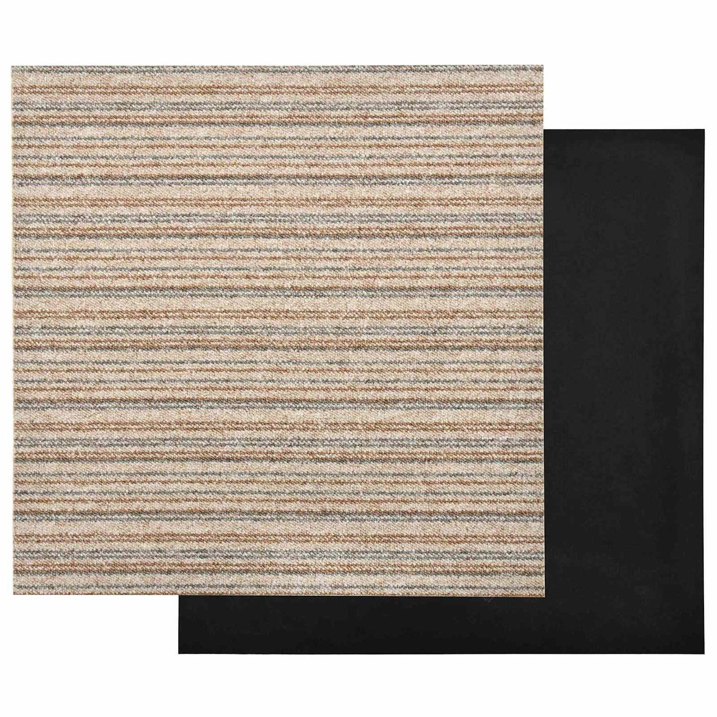 Tapijt 20 pcs Gestreept Beige 50 x 50 cm 100% Polypropyleen is nu te koop bij PeponiXL, paradijselijk wonen!