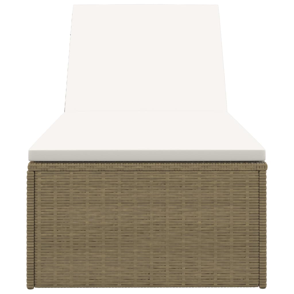 Ligbed poly rattan bruin en crèmewit is nu te koop bij PeponiXL, paradijselijk wonen!
