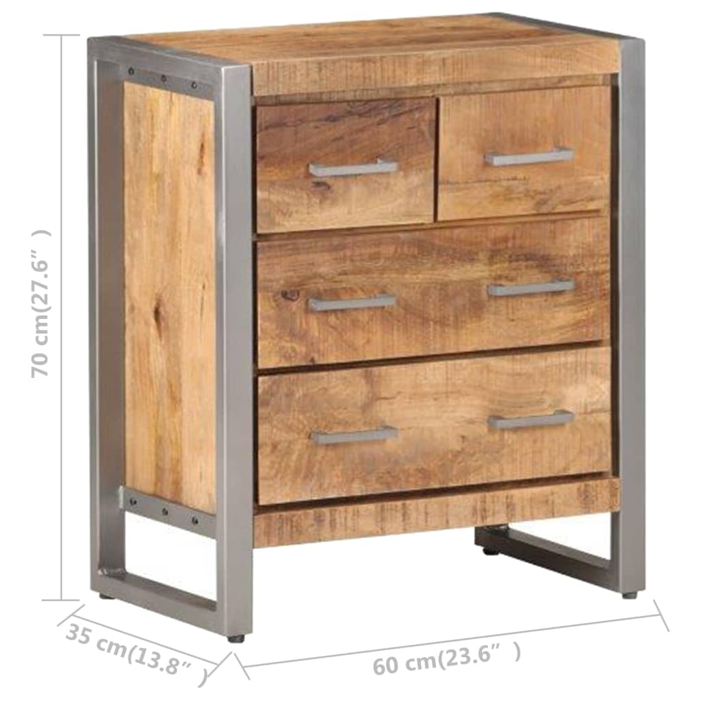 Dressoir 60x35x70 cm ruw mangohout is nu te koop bij PeponiXL, paradijselijk wonen!