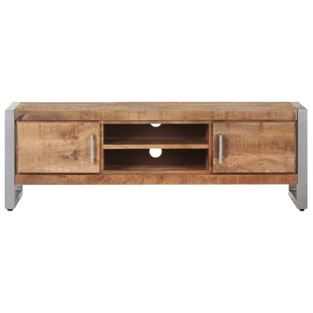 Tv-meubel 120x30x40 cm ruw mangohout is nu te koop bij PeponiXL, paradijselijk wonen!
